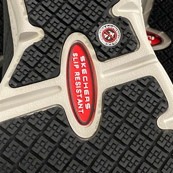 New Skechers Ebinal Work Shoes Arch Fit Comp Toe Slip Resistant Lace Up Low Boot - Picture 14 of 15